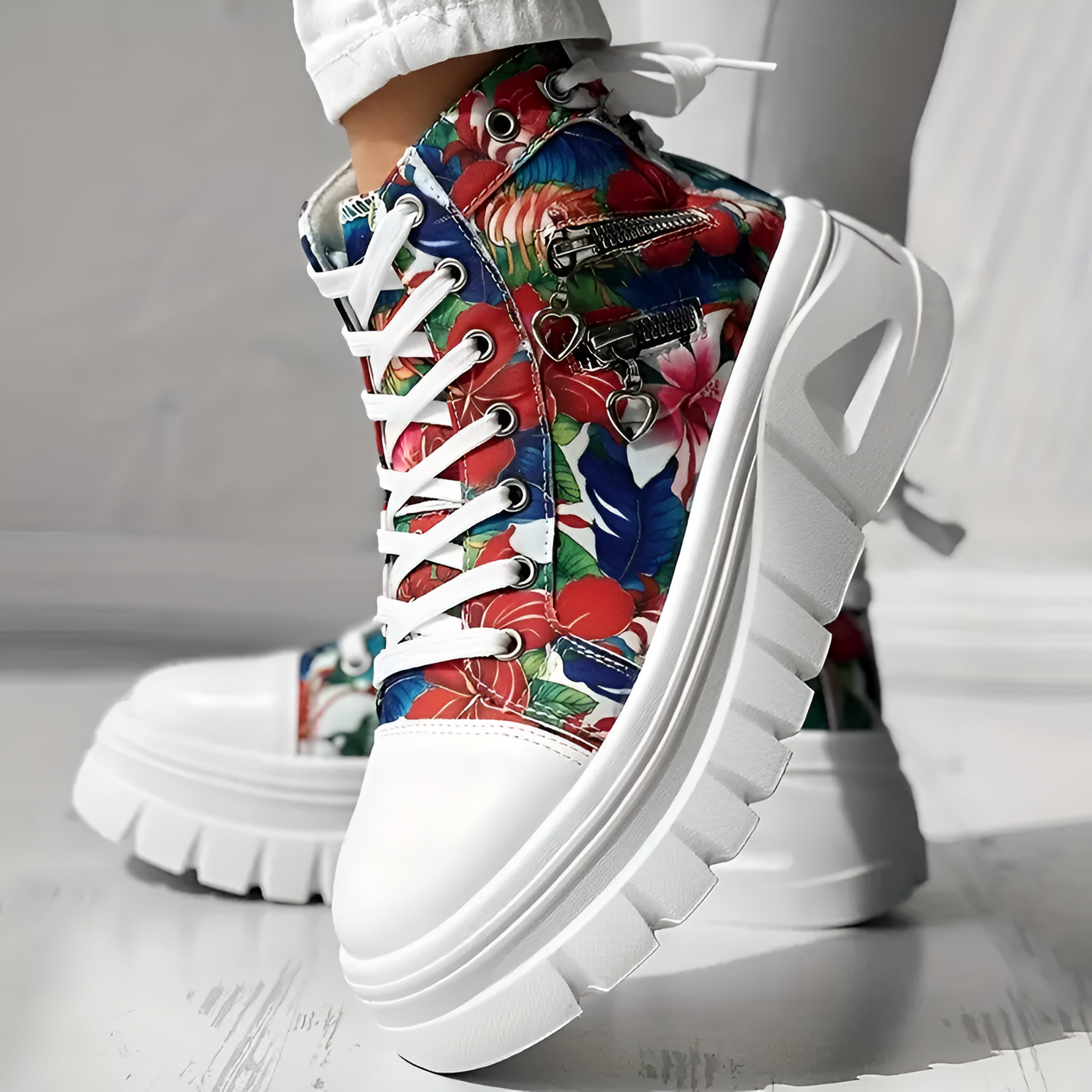 Elin™ | Orthopedische Hoge Sneakers met spijkerstof