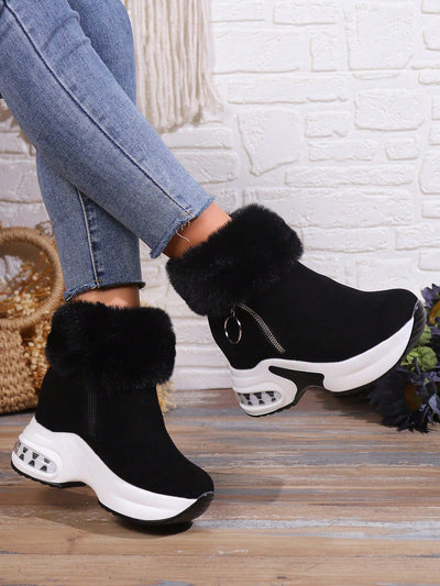 Noor™ | Comfortabele Platform Boots met Imitatiebont