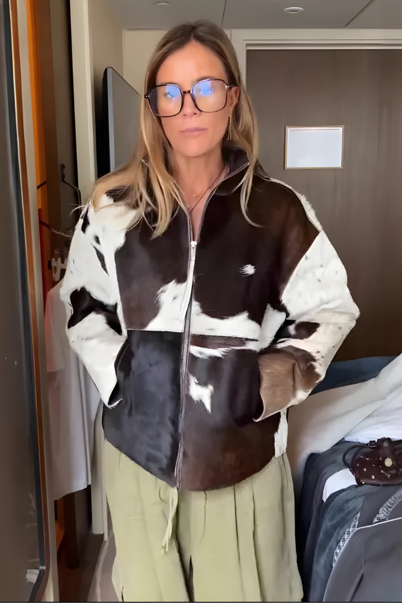 Mael™ | Stijlvolle jas met patroon en rits