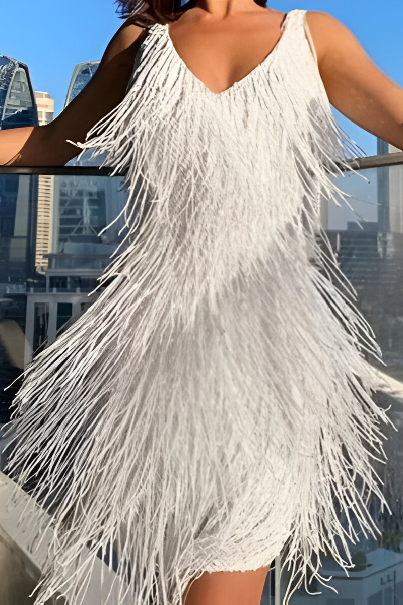 Neli™ | Chique Sprankelende Kwastjesjurk