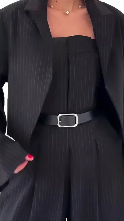 Zara™ | Tweedelige Set met Wijde Broek en Cropped Blazer