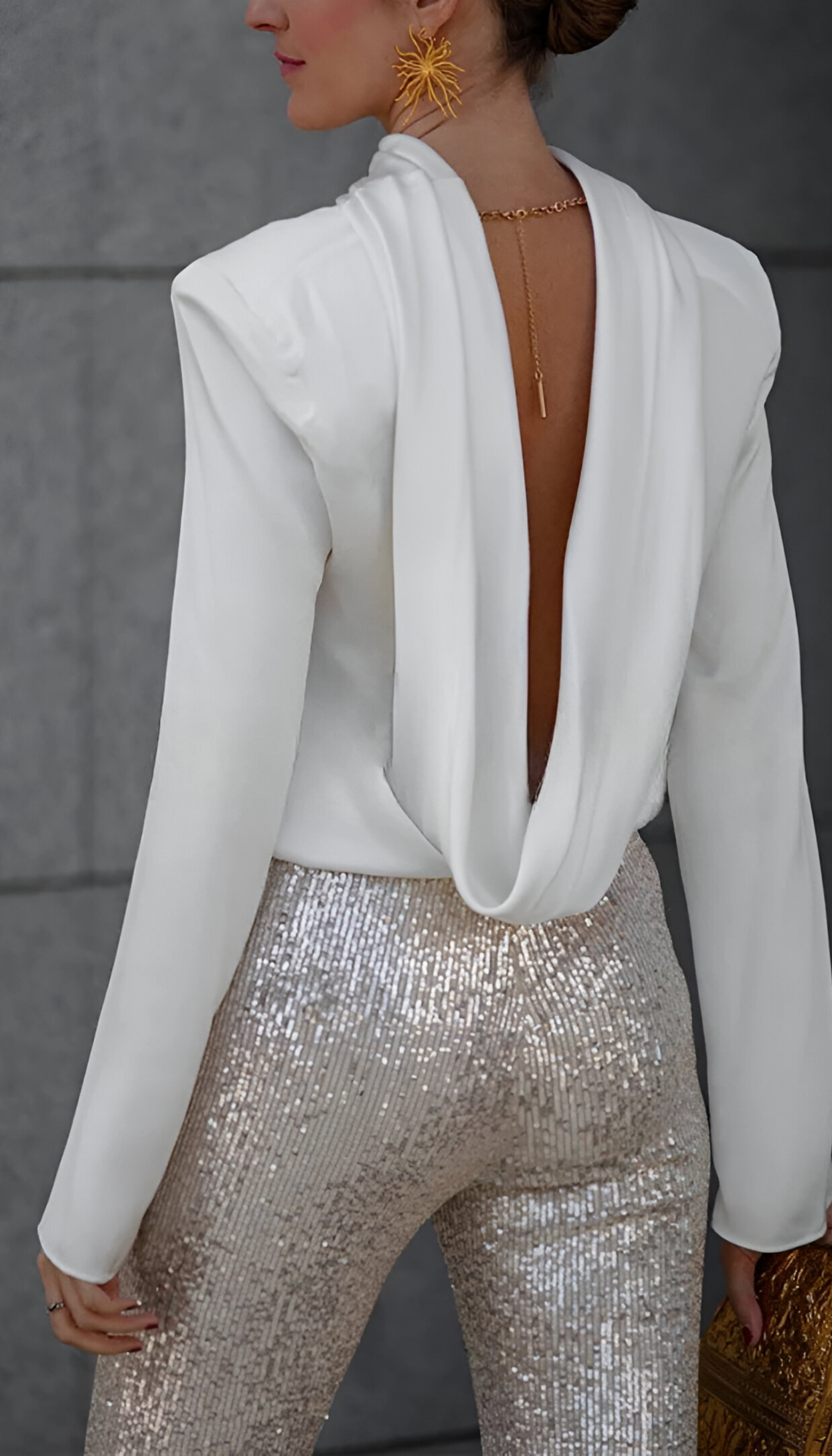 Zari™ | Elegante Pailletten Flared Broek