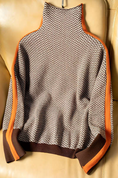 Nila™ | Trendy casual trui met hoge hals