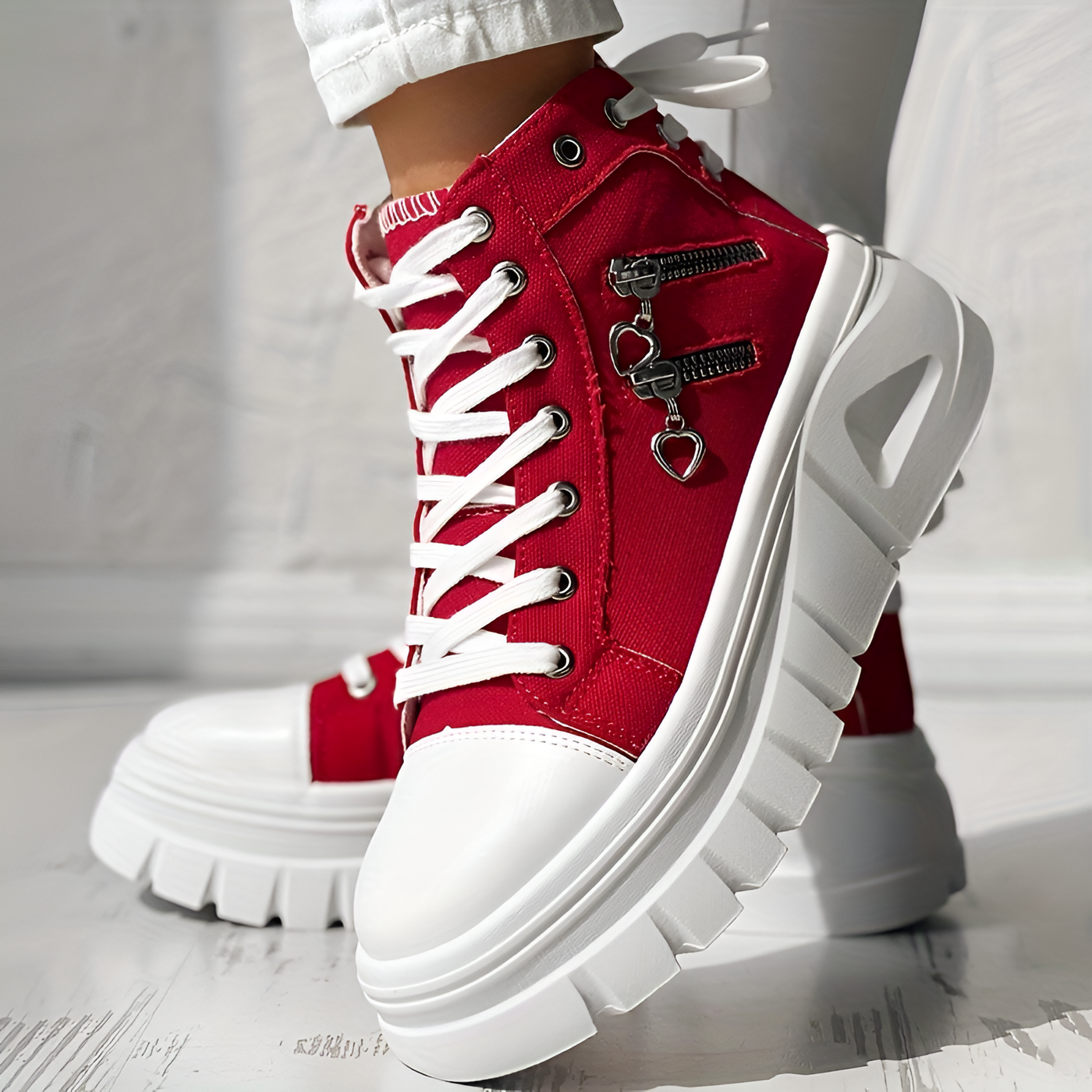 Elin™ | Orthopedische Hoge Sneakers met spijkerstof