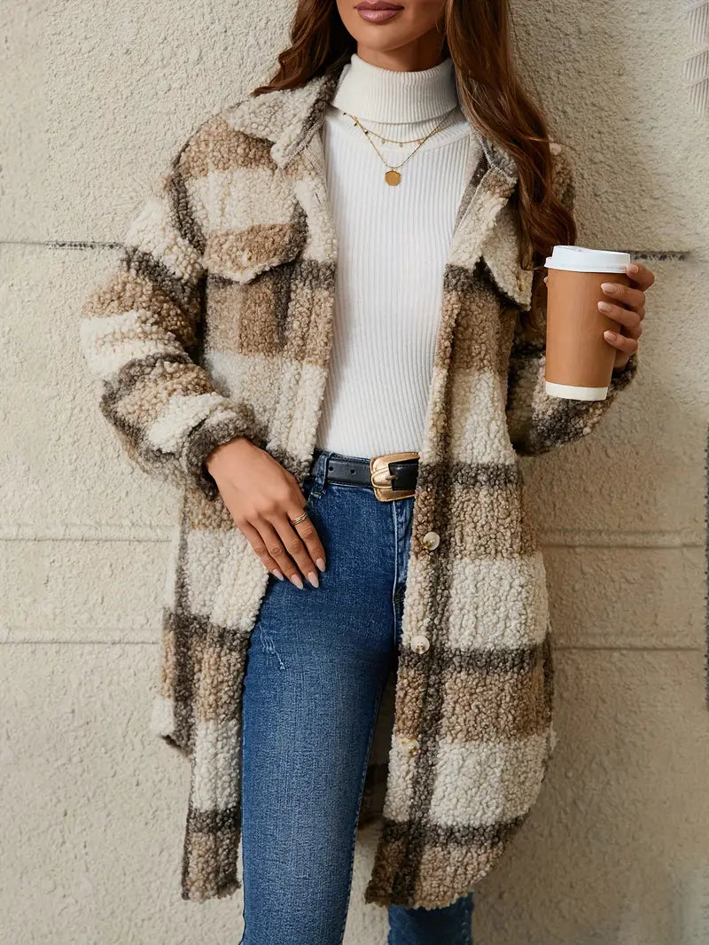 Isabelle™ | Comfortabele geruite teddyjas