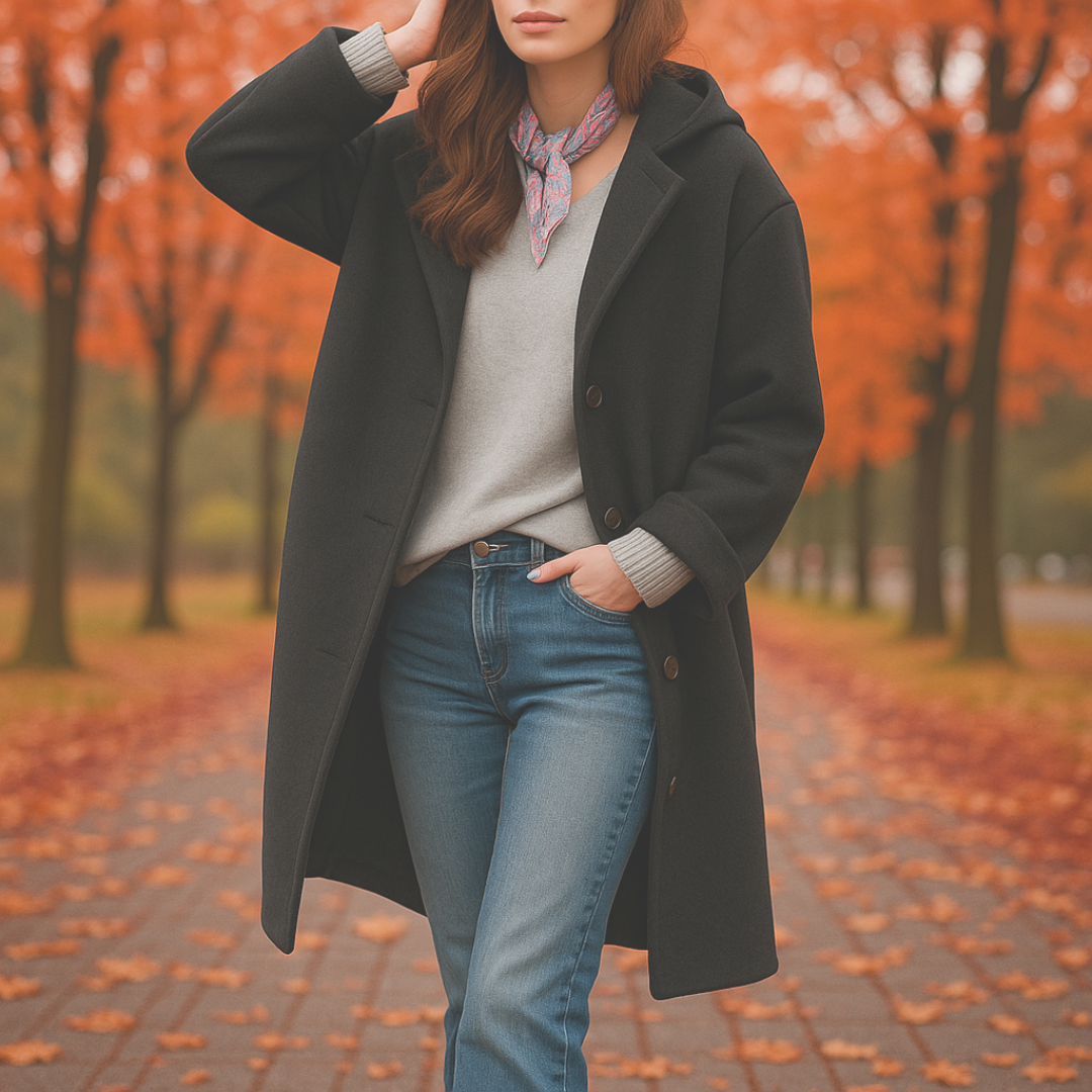 Liora™ | Gezellige oversized wollen jas