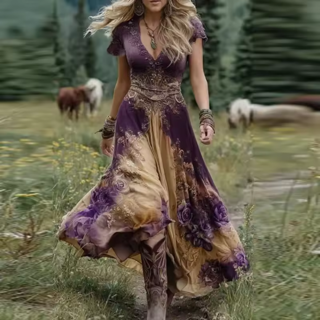 Noraya™ | Stijlvolle vintage geïnspireerde boho jurk